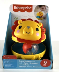 NEW Fisher-Price Bat & Wobble Lion Activity Toy w/ Sounds & Textures for Babies - Picture 1 of 10