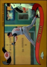 2002 Topps Chrome Gold Refractors Cincinnati Reds Baseball Card #79 Sean Casey