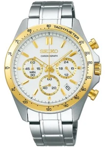 Seiko selection SPIRIT spirit 8T SBTR024 men's watch quartz chronograph white - Picture 1 of 6