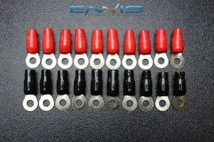 20 PIEZAS TERMINAL ANILLO CALIBRE 6 5/16 ORIFICIOS ALIMENTACIÓN TIERRA ROJO NEGRO CONECTOR IB6GNRT - Imagen 1 de 5