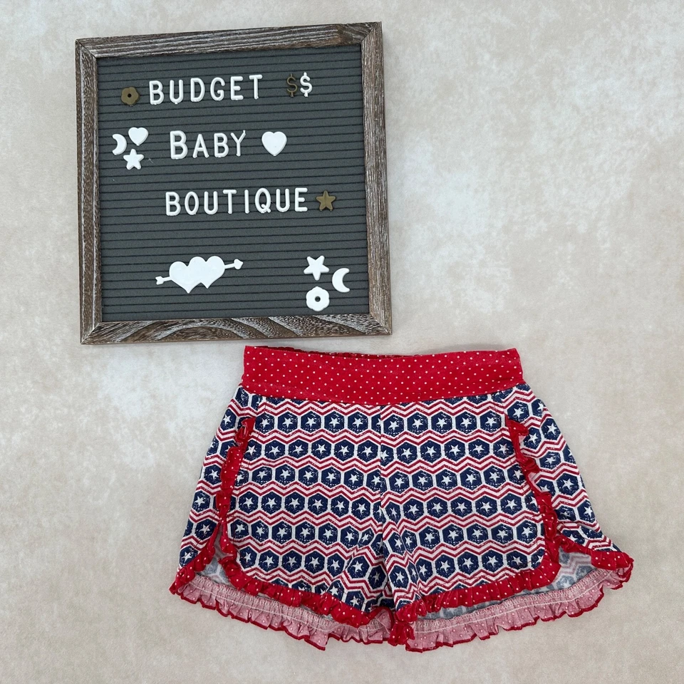 Shorts estrela babado celebração verão PERSNICKETY tamanho 4 anos 4T - Imagem 1 de 3