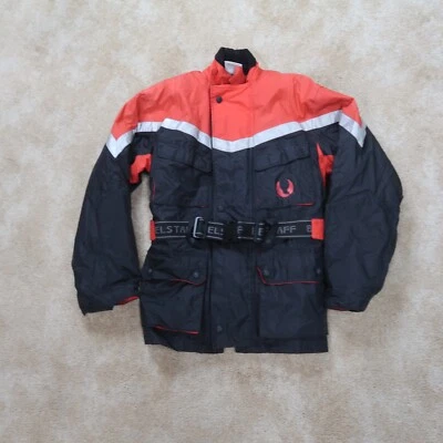 Chaqueta de Motocicleta Belstaff Hombre Pequeña Roja Negra Forro de Edredón Extraíble Aislado Foto 1 de 4