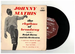 THE RHYTHMS OF BROADWAY VOL 1 EP by JOHNNY MATHIS RARE OZ PRESS POP CORONET 1958 - Picture 1 of 2