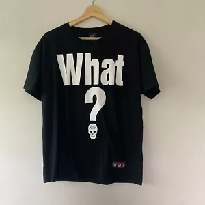Rare WWE Men's Black "Stone Cold" Steve Austin Retro What? T-Shirt (M) - Picture 1 of 7