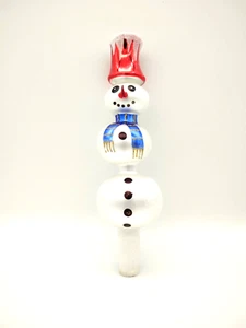Christbaumspitze Schneemann aus Glas, Baumspitze Christbaumschmuck (VO1720) - Bild 1 von 1