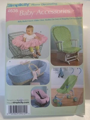 4636 Simplicity sewing pattern. Baby Accessories.  Cart, Stroller, Chair Cover - Image 1 of 3