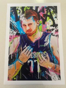 LUKA DONCIC-DALLAS MAVERICKS-40CM(W)x60CM(L) CANVAS PRINT POSTER-(ROLLED) - Picture 1 of 4