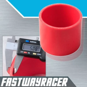 Universal Red 3.5'' 3-Ply Straight Silicone Hose Coupler 89MM Turbo Intercooler - Picture 1 of 1