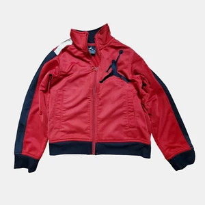 Air Jordan Jacket Kids Red Black Big Logo Full Zip Long Sleeve Size S (4-5 YRS) - Picture 1 of 6