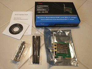 Rosewill Wireless N Dual Band PCI-E card 802.11 a/b/g/n 3x antennas 450Mbps - Picture 1 of 4