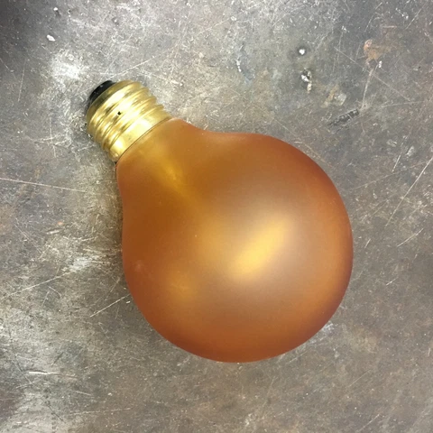 5 pcs 25w AMBER 3" diameter painted "Mazda" Bulbs for Antique Lighting Cover