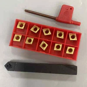 1/2 SCMCN1212H09-100 CNC Lathe Turning Tool Holder + 10PCS CCMT09T304 Inserts - Picture 1 of 8