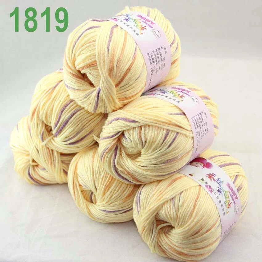 Sale 6Skeinsx50gr DK Baby Cashmere Silk Wool Hand Knitting Scarf Crochet Yarn  - Image 1 of 4
