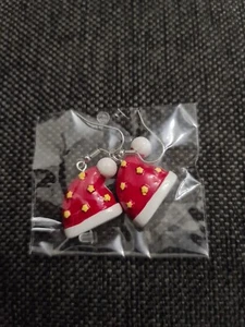 Brand New Red Christmas Hat / Santa Hat Christmas Earrings - Picture 1 of 3