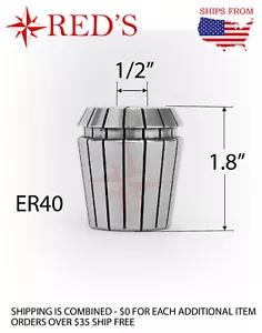 ER40 PRECISION Collet 1/2 pollice, fresatura CNC ATC router tornio fresatura utensili ER 40 - Foto 1 di 1