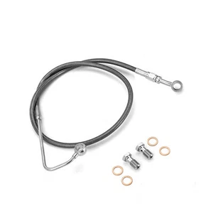 37" Extended Length Upper Brake Line Kit For Harley Softail FLS FXSB FLSTN ABS - Picture 1 of 5