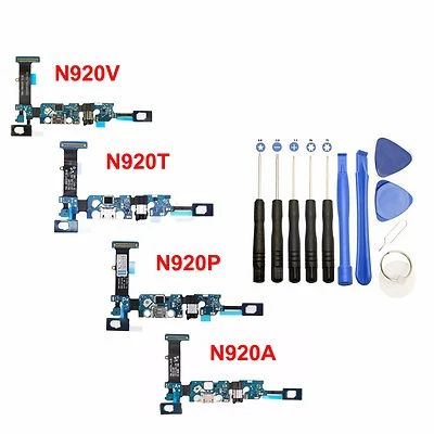 USB Charging Port Dock Mic Flex Cable For Galaxy NOTE 5 N920 NEW USA + Tools - Image 1 of 2