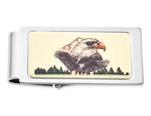Herren Adler Portrait aufklappbare Geldklammer - Bild 1 von 4