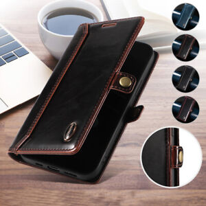 For iPhone13 12 11 Pro Max XR XS SE 8 Leather Wallet Case Card Button Flip Cover
