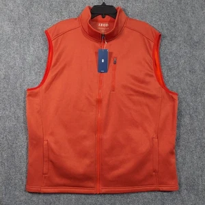 IZOD Vest Mens 2XL Orange Advantage Performance SportFlex Stretch Full Zip New - Picture 1 of 9
