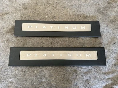 FORD F150 2015-2020 PLATINUM DOOR SILL SCUFF PLATE FRONT LEFT & RIGHT OEM - Image 1 of 4