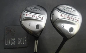 Set of 2 Callaway Big Bertha 3+ 5 Woods Regular Graphite Shafts Callaway Grips* - Picture 1 of 5