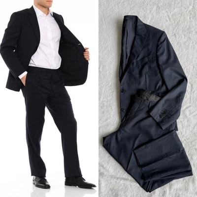 Ermenegildo Zegna Mila Dark Gray Wool Silk Pants Blazer Suit 46L - Image 1 of 4