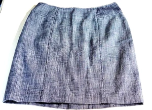 Banana Republic Rock Bleistift 21" Länge Tweed-Look marineblau gefüttert Gr. 12 - Bild 1 von 8