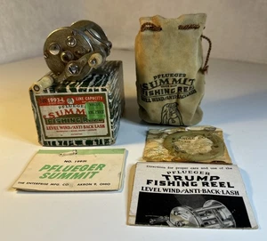 VINTAGE PFLUEGER SUMMIT 1993-L FISHING REEL JEWELED BEARINGS - complete in box - Picture 1 of 11
