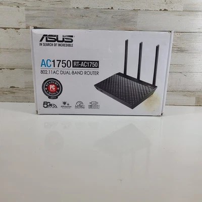 ASUS RT-AC66U B1 Dual-Band AC1750 Gigabit WiFi Router Tested Works - Image 1 of 4