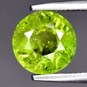 π 1.40ct 6.5mm Round Natural Green Grossular Garnet - Africa, Gemstone - Picture 1 of 4