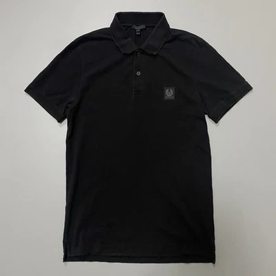 Camiseta polo masculina Belstaff básica preta completa tamanho M - Imagem 1 de 4