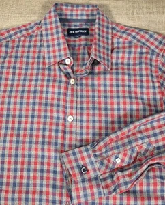 Camisa Jack Maverick Para Hombre Mediana Abotonada Calce Ajustado 100% Algodón Cuadros Multicolor - Imagen 1 de 9