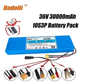 36V 30Ah Rechargeable Li-lon Battery Pack 10S3P Electric Bicycle +Charger W/BMS - Picture 1 of 30