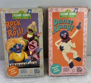 Sesame Songs Home video, Rock & Roll and Dance Along Sesame Street, VHS video - Picture 1 of 4