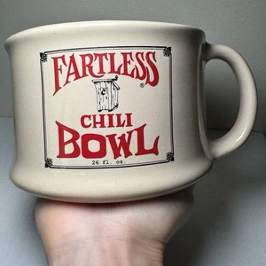 THE FARTLESS FACTORY ~ "FARTLESS CHILI BOWL" ~ 26 Oz. CHILI BOWL / MUG ~ CERAMIC - Picture 1 of 11