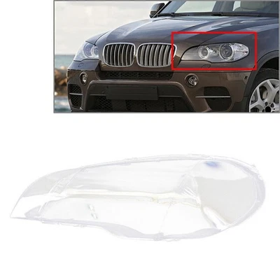 Front Headlight Lamp Lens Cover Lampshade Fit BMW X5 E70 2007-2013 Clear Left - Image 1 of 4