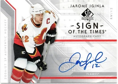 Jarome Iginla 06-07 SP Authentic Sign Of The Times On-Card Auto FLAMES  ST-JI*** - Image 1 of 2