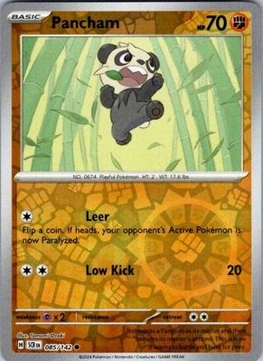 Pokemon | SV07: Stellar Crown | Pancham | 085/142 | Reverse Holo | NM - Image 1 of 2