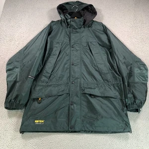 Vintage Eddie Bauer Jacket Mens Medium Green Goretex EBTEK Hooded Parka Gorpcore - Picture 1 of 15