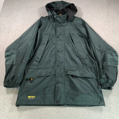 Vintage Eddie Bauer Jacket Mens Medium Green Goretex EBTEK Hooded Parka Gorpcore - Image 1 of 4