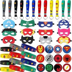 Spider-Man Superhelden Motto Masken/Aufkleber/Armbänder/Geburtstagsgeschenke Party Gefälligkeiten - Bild 1 von 20