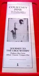 Courtney Pine Journey To The Urge Within ORIG 1986 Press/Mag ADVERT 17"x 6" Jazz - Bild 1 von 3