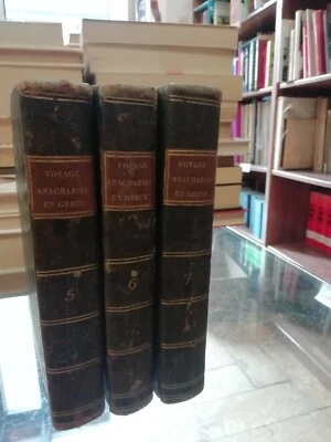 Voyage de jeune anacharsis en Grece - à Paris, 1792 - 3 tomes( 5,6,7) - Immagine 1 di 4
