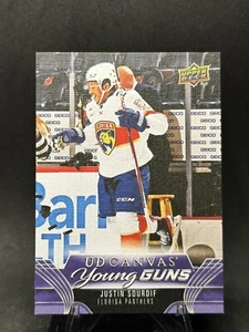 2023-24 Upper Deck Extended Series Justin Sourdif Young Guns Canvas #C370 RC - Picture 1 of 2