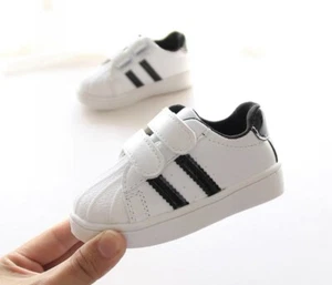 Kids White And Black Sneakers. Basic Kids Shoe. Always In Style.  Boys/Girls.  - Picture 1 of 11