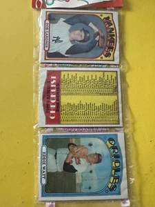 1972 TOPPS BASEBALL Holiday 12 Card Rack NY YANKEES CHECKLIST EDDIE WATT EX - Picture 1 of 5