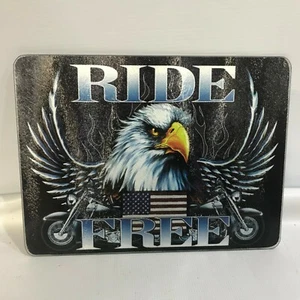 Tabla de cortar de vidrio Harley Davidson Eagle Ride Free motocicleta - Imagen 1 de 6