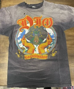 vintage 80s DIO RONNIE JAMES SACRED HEART TOUR 1985 HEAVY METAL t-shirt MEDIUM M - Picture 1 of 9