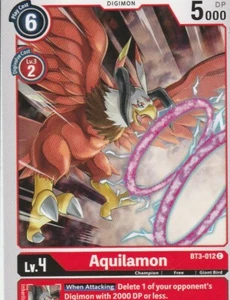 GIOCO DI CARTE BANDAI DIGIMON - AQUILAMON BT3-012 C - ROSSO - Foto 1 di 2
